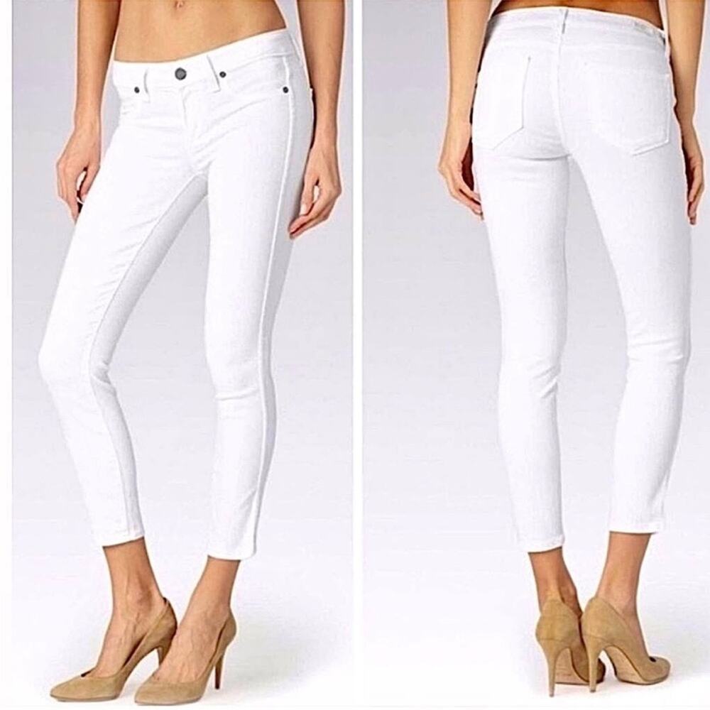 Paige Verdugo Crop White Skinny Jeans Women’s Size 29